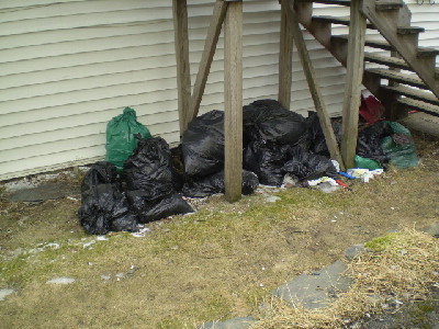 Garbage outside a residential property