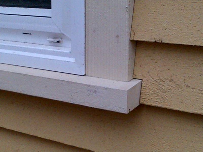 Close up shot of exterior window frame on Heritage building