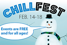 ChillFest poster with Snowman
