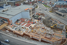 Overhead view of Convention Centre Construction taken in September 2013
