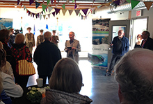 Mayor of St. John's Dennis O'Keefe welcoming visitors from Country Waterford, Ireland 