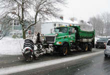 City Salt Truck with Plow