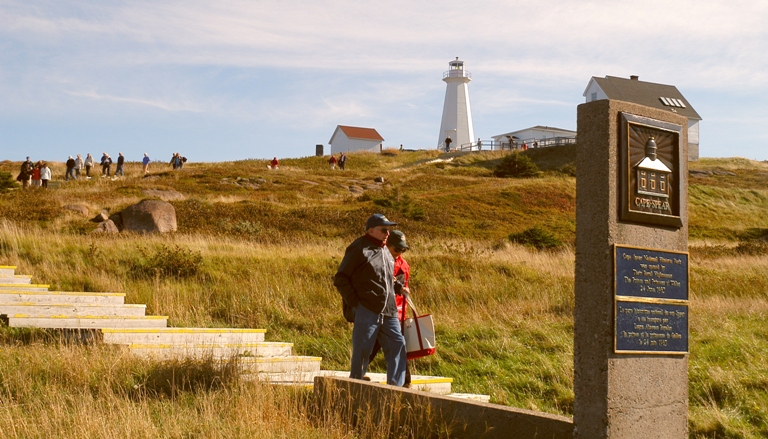 Visitors at Cape Spear National Historic Site