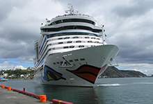 AIDA cruise line ship docking in St. John's