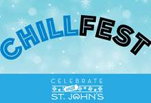 image is blue with white snowflakes and text that reads 'ChillFest