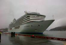 The first cruise ship of the season, the Crystal Serenity, comes into St. John's.