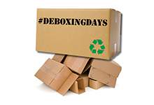 cardboard boxes for recycling at Christmas #deboxingdays