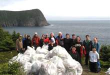 Volunteers with garbage bags after Sugarloaf Path Clean-up in 2012.
