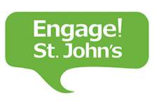 Green logo with white text that says 'Engage St. John's'