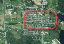 Map Area in Goulds for sewer testing