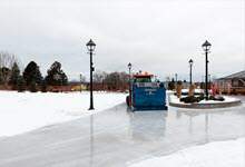 Image of the Loop at Bannerman Park with Ice and snow