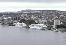 Amadea and Silverwind in St.John's on May 8, 2019