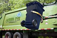 Automated Garbage bin and Curb It logo