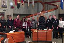 Canada Games athletes attend a Proclamation at City Hall