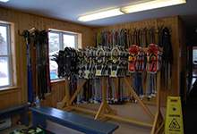 ski snowshoe rental shop in Pippy Park North Bank Lodge