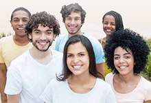 stock image of young adults representing multiculturalism