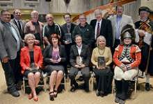 2014 Tourism Award winners, members of Council and the Town Crier
