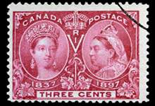 Canadian postage stamp featuring Queen Victoria
