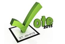 St. John's Vote 2013 logo