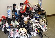 New and gently used sneakers, shin guards and other sports equipment